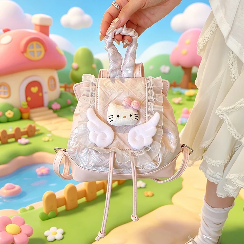 PU Ins Cute Hello Kittys Backpack Lace Packet Student Bags for Woman Girl Autumn Fashion Anime Figure Kawaii Cartoon
PU Ins Cute Hello Kittys Backpack Lace Packet Student Bags for Woman Girl Autumn Fashion Anime Figure Kawaii Cartoon