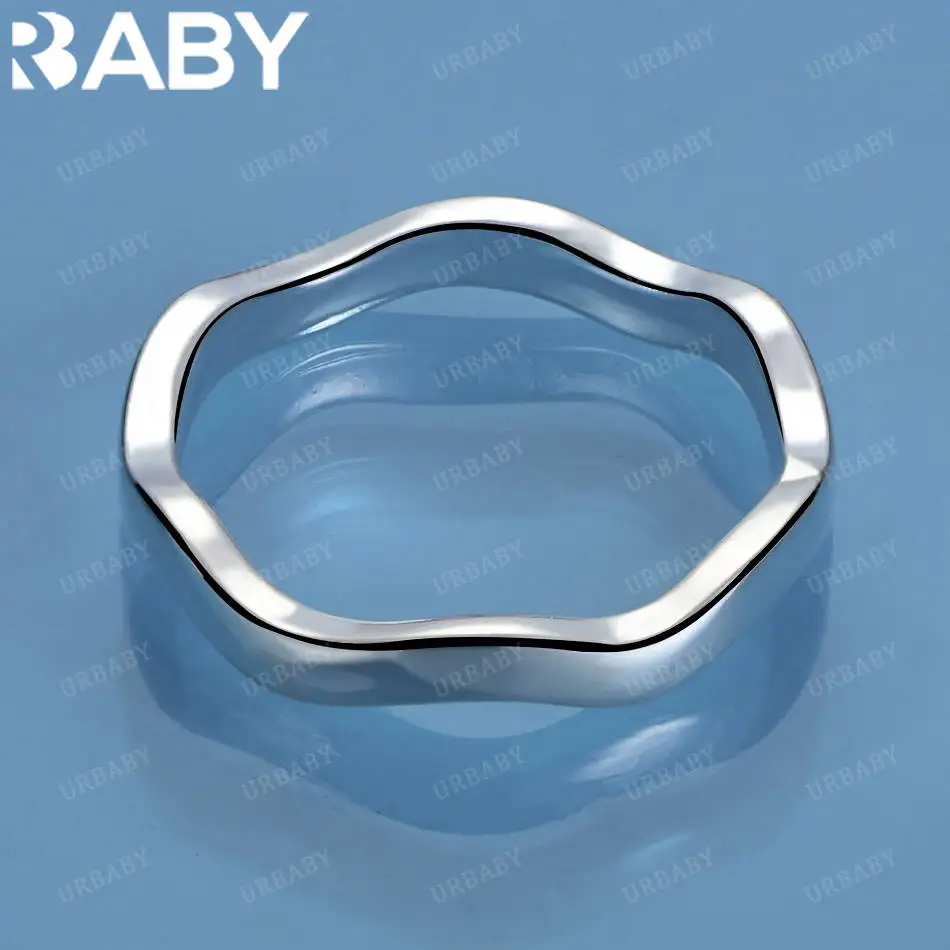 URBABY 925 Sterling Silver Size 7-10 Wave Ring For Women Men Fashion Jewelry Charm Grace Wedding Engagement Accessories
URBABY 925 Sterling Silver Size 7-10 Wave Ring For Women Men Fashion Jewelry Charm Grace Wedding Engagement Accessories