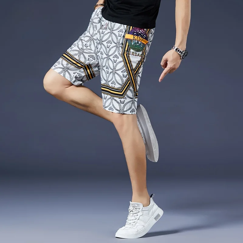 Ice Silk Qui Dry Men's orts Faion Brand Summer Thin Five-Point Casual Printed Leisure f-Pants Urban Sle Tourist Wear
Ice Silk Qui Dry Men's orts Faion Brand Summer Thin Five-Point Casual Printed Leisure f-Pants Urban Sle Tourist Wear