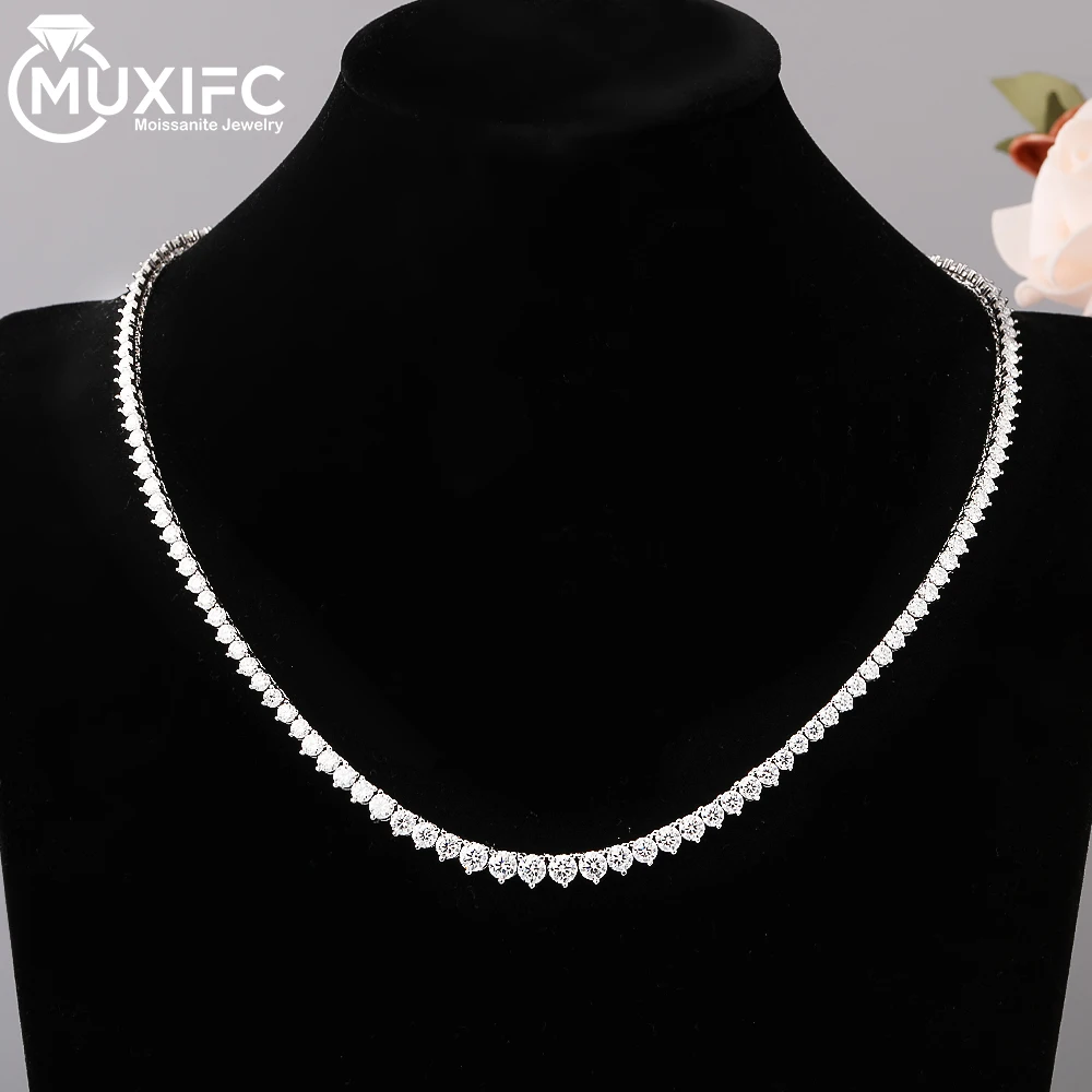 MUXIFC 3-Claw Full Moissanite Tennis Necklace 925 Sterling Silver D Color Lab Diamond Neck Chain GRA Certified Fine Jewelry
MUXIFC 3-Claw Full Moissanite Tennis Necklace 925 Sterling Silver D Color Lab Diamond Neck Chain GRA Certified Fine Jewelry