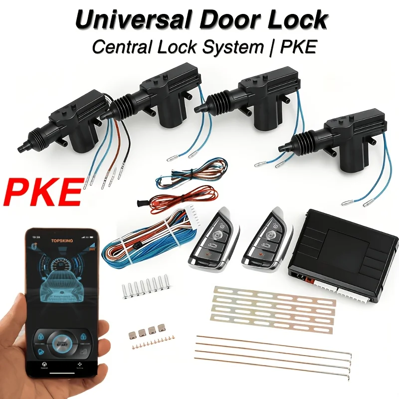 Universal 12V Car PKE Keyless Entry Remote Central Locking System Kit with 4 Door Lock Actuators Auto Door Lock Upgrade
Universal 12V Car PKE Keyless Entry Remote Central Locking System Kit with 4 Door Lock Actuators Auto Door Lock Upgrade