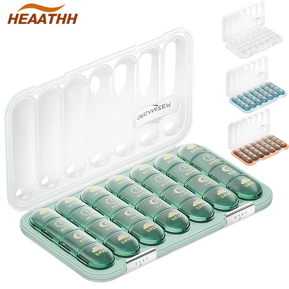 1PCS Weekly Pill Organizer 3/4 Times a Day, Large Pill Box, 7 Day Medicine Organizer Pill Case for Vitamin/Fish Oil/Supplements
1PCS Weekly Pill Organizer 3/4 Times a Day, Large Pill Box, 7 Day Medicine Organizer Pill Case for Vitamin/Fish Oil/Supplements
