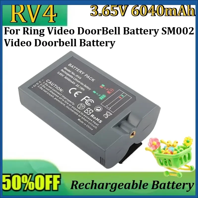 New High Quality Battery for Ring Video DoorBell Battery SM002 Video Doorbell Battery 6040mAh
New High Quality Battery for Ring Video DoorBell Battery SM002 Video Doorbell Battery 6040mAh