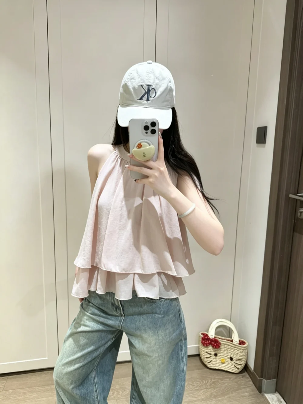 Kumikumi Double Layer Ruffle Hem Pure Color Hanging Neck Shirt Women's Loose Casual Top Summer Versatile Comfortable Loose Fit
Kumikumi Double Layer Ruffle Hem Pure Color Hanging Neck Shirt Women's Loose Casual Top Summer Versatile Comfortable Loose Fit