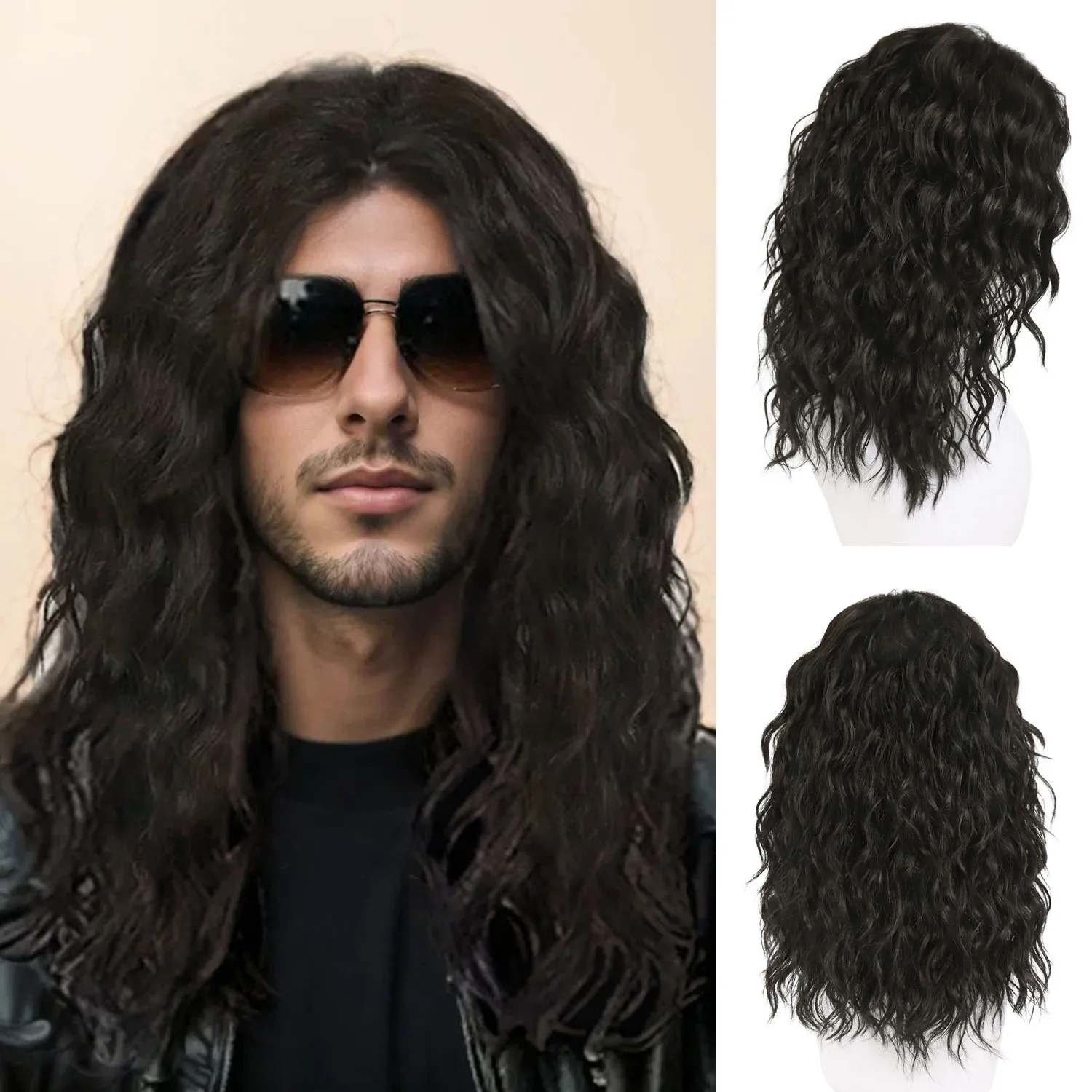 GNIMEGIL Synthetic Fluffy 20 Inch Long Curly Wig Dark Brown 70s 80s Hair Cosplay Costume Wigs for Men and Women Punk Rock Wig
GNIMEGIL Synthetic Fluffy 20 Inch Long Curly Wig Dark Brown 70s 80s Hair Cosplay Costume Wigs for Men and Women Punk Rock Wig