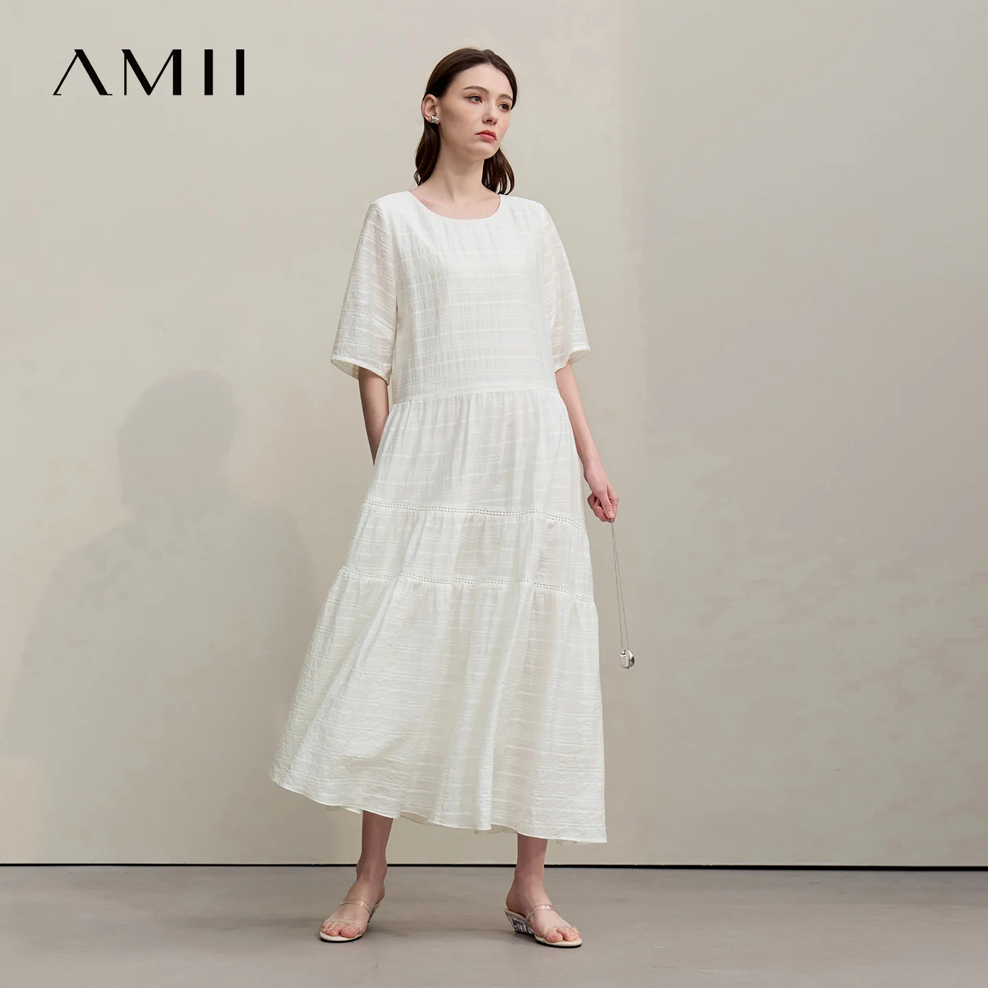 Amii Long Dresses 2026 Summer New Round Neck Mid Sleeve Tiered Skirt Casual Loose Fit Asymmetric Hem Dress For Women 12642118
Amii Long Dresses 2026 Summer New Round Neck Mid Sleeve Tiered Skirt Casual Loose Fit Asymmetric Hem Dress For Women 12642118