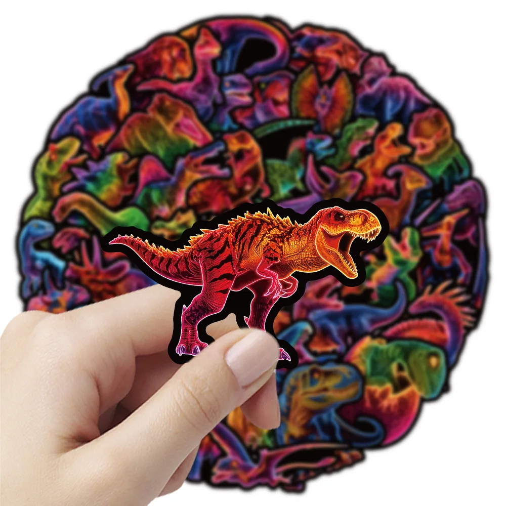50PCS Cartoon Neon Dinosaur Stickers Holographic Reflective Colorful Laser Decorate Phone Helmet Car Waterproof Stationery Decal
50PCS Cartoon Neon Dinosaur Stickers Holographic Reflective Colorful Laser Decorate Phone Helmet Car Waterproof Stationery Decal
