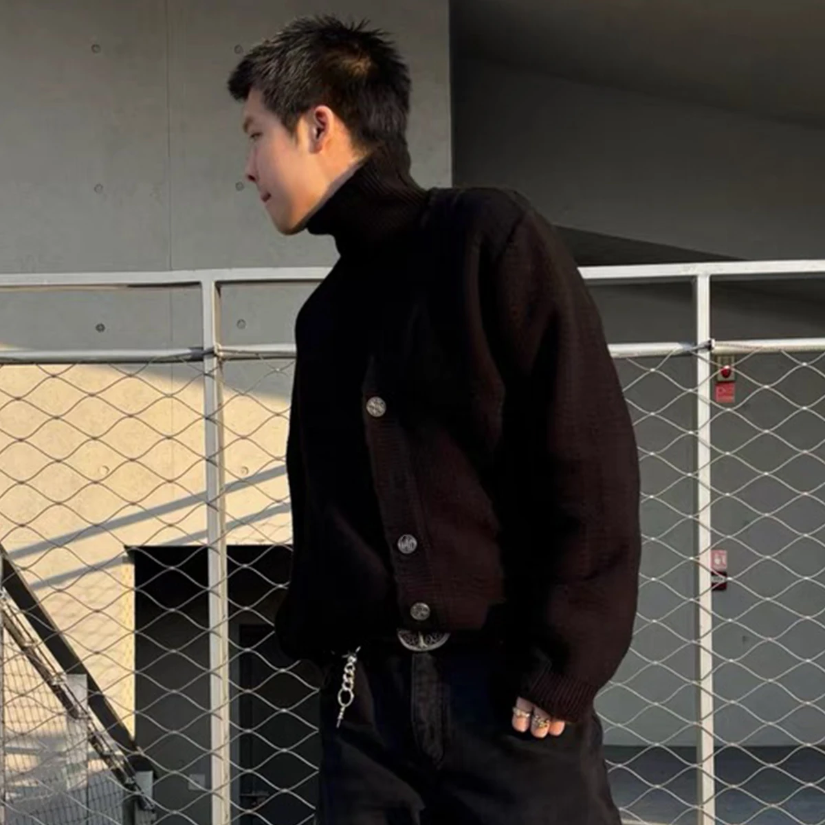 NIGO Men's Autumn/winter Black Jacquard Knitted Cardigan Sweater Fashionable Trendy Casual High-neck Sweater #NGTOP12147
NIGO Men's Autumn/winter Black Jacquard Knitted Cardigan Sweater Fashionable Trendy Casual High-neck Sweater #NGTOP12147