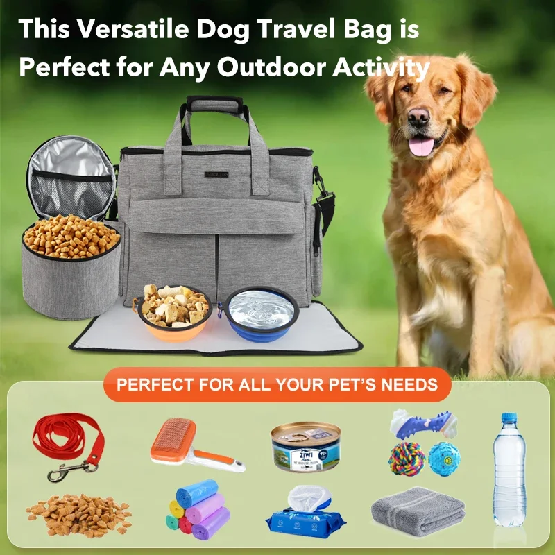 Large Dog Travel Bag, Dog Camping Essentials, Weekend Pet Travel Kit, Dog Travel Accessories With Multi-Purpose Pocket
Large Dog Travel Bag, Dog Camping Essentials, Weekend Pet Travel Kit, Dog Travel Accessories With Multi-Purpose Pocket