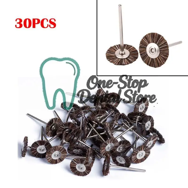 30Pcs Dental Horse Hair Brush Polisher Wheel Rotary Polishing Tool for Low Speed Straight Handpiece Dentist Lab Materials
30Pcs Dental Horse Hair Brush Polisher Wheel Rotary Polishing Tool for Low Speed Straight Handpiece Dentist Lab Materials