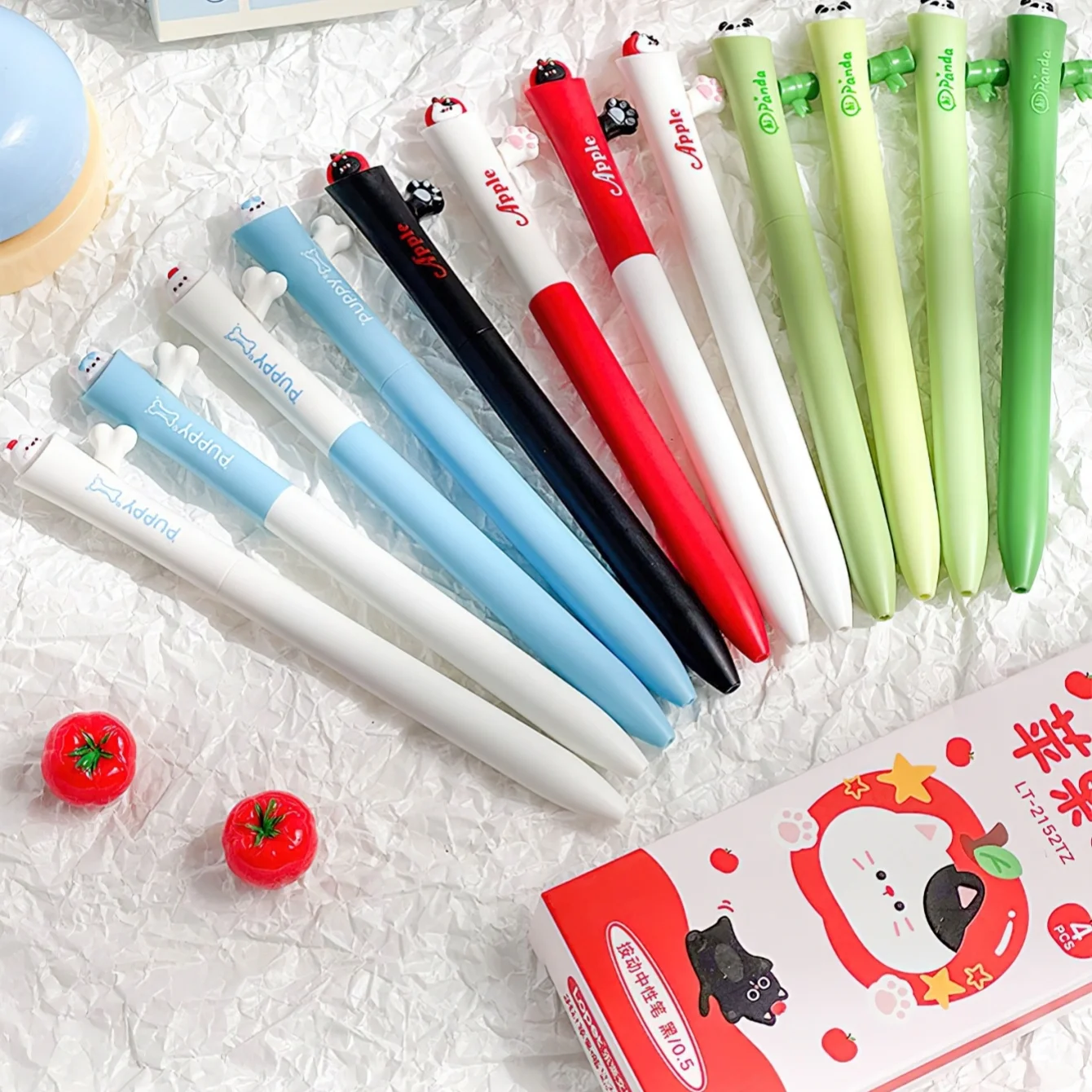 4pcs Kawaii Cartoon Animal Gel Pen Set - Cute Panda Cat Dog Print Black Ink School Office Stationery Gifts F3219
4pcs Kawaii Cartoon Animal Gel Pen Set - Cute Panda Cat Dog Print Black Ink School Office Stationery Gifts F3219