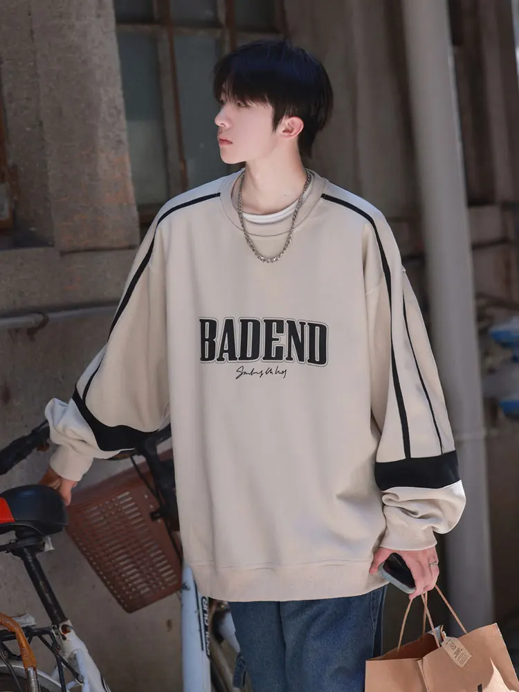 Ретро-японская мужская толстовка на весну-осень с круглым вырезом, с элементами дизайна, из плотной ткани, в стиле Zhongan
Ретро-японская мужская толстовка на весну-осень с круглым вырезом, с элементами дизайна, из плотной ткани, в стиле Zhongan