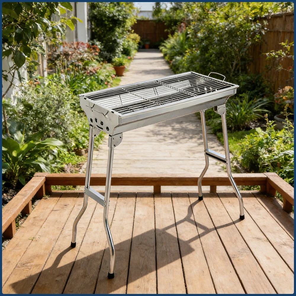 Portable Stainless Steel Charcoal Grill - Large Size Folding BBQ with Handle, Outdoor Cooking Tool Free Assembly, barbecue
Portable Stainless Steel Charcoal Grill - Large Size Folding BBQ with Handle, Outdoor Cooking Tool Free Assembly, barbecue