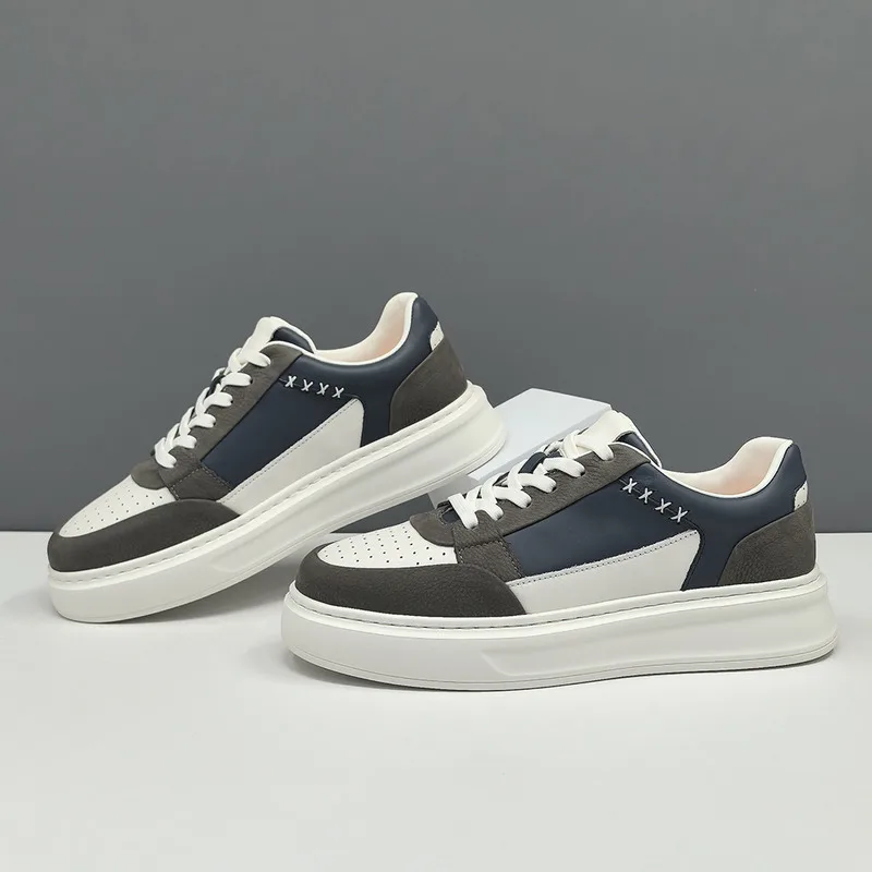 Men's Top Layer Cowhide Board Trendy Genuine Leather Suede Men's Sports Leisure Shoes Thick Soled Height Increasing Men's Shoes
Men's Top Layer Cowhide Board Trendy Genuine Leather Suede Men's Sports Leisure Shoes Thick Soled Height Increasing Men's Shoes