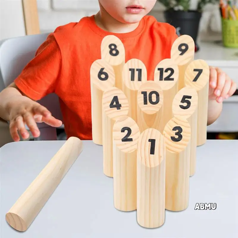 Wooden Numbered Block Tossing Game Throw Bowling Throwing Scatter Family Game Yard Game Set For Party Playground
Wooden Numbered Block Tossing Game Throw Bowling Throwing Scatter Family Game Yard Game Set For Party Playground