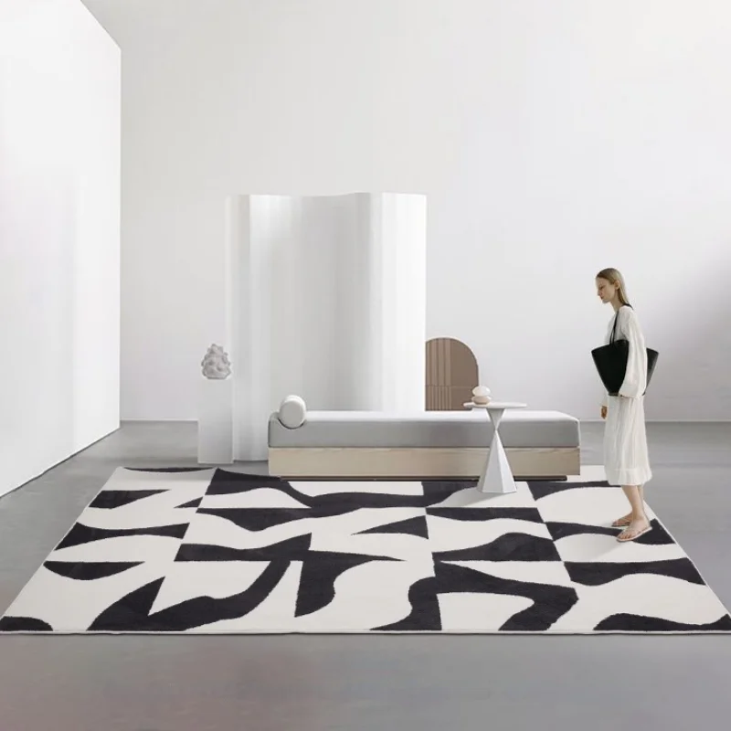 Fashion Black White Striped Living Room Carpet Light Luxury Decor Home Large Area Plush Rugs Non-slip Washable Bedroom Mat Retro
Fashion Black White Striped Living Room Carpet Light Luxury Decor Home Large Area Plush Rugs Non-slip Washable Bedroom Mat Retro