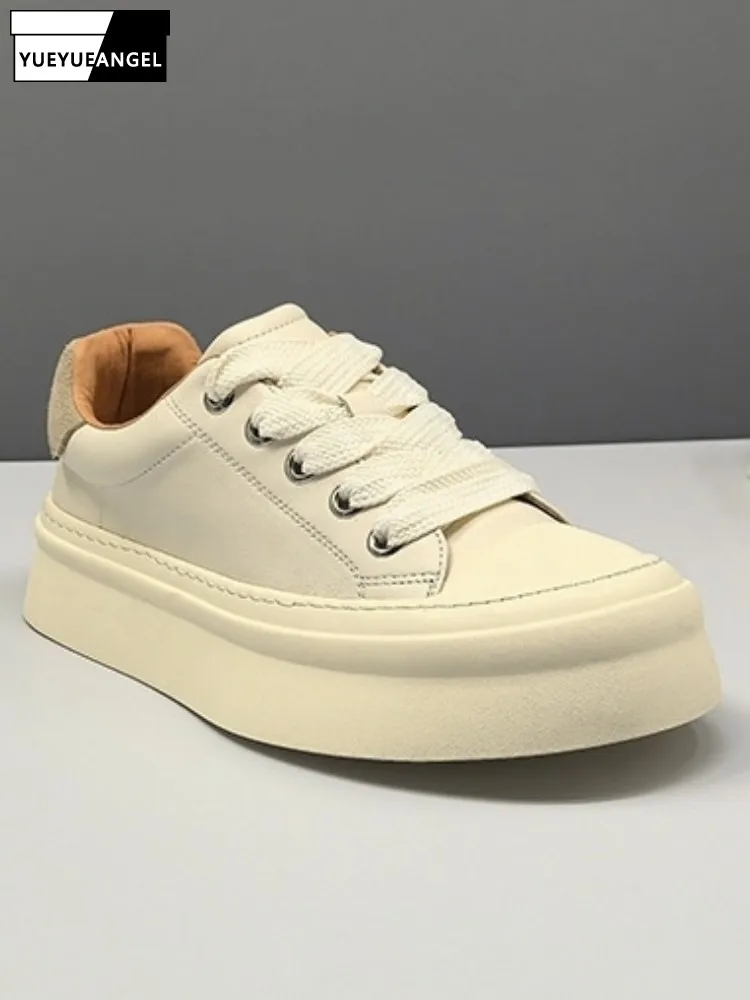 Fashion Footwear Men Casual Shoes Cowhide Versatile Panelled Lace Up Round Toe Patchwork Color Korean Style Handmade Comfortable
Fashion Footwear Men Casual Shoes Cowhide Versatile Panelled Lace Up Round Toe Patchwork Color Korean Style Handmade Comfortable