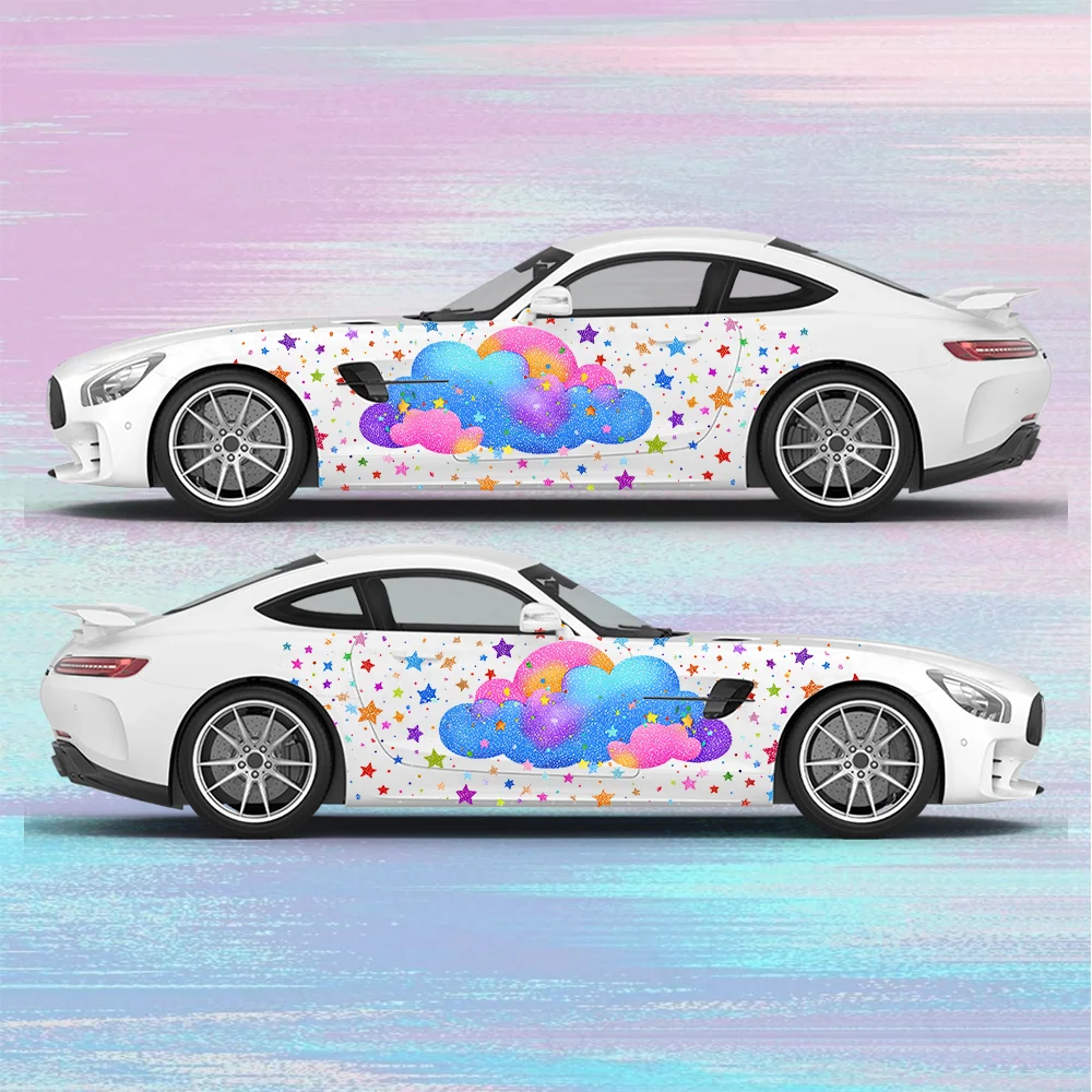 Colored cloud and star stickers, full-body floral decoration, scratch protection, car stickers, waterproof. car vinyl wraps
Colored cloud and star stickers, full-body floral decoration, scratch protection, car stickers, waterproof. car vinyl wraps