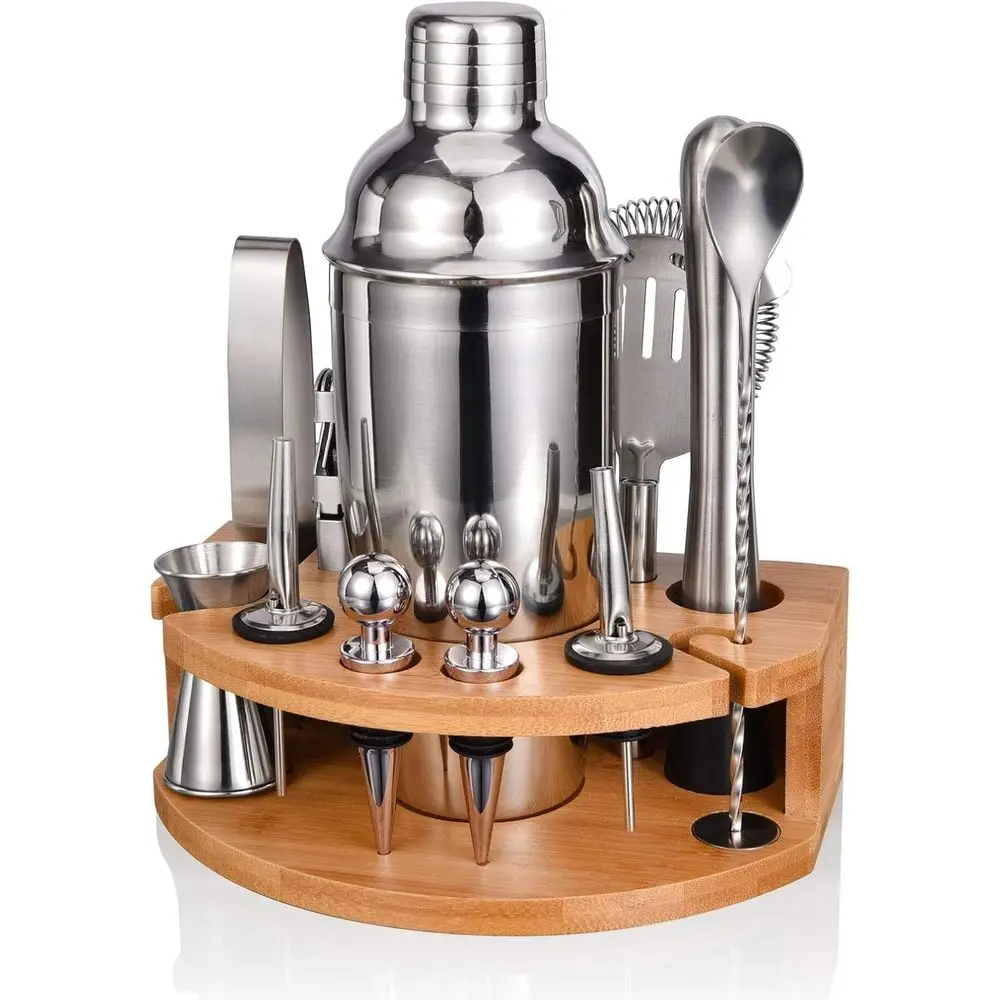 12-Piece 25oz Cocktail Shaker Set with Stand, Essential Bartending Tools for Home Bar
12-Piece 25oz Cocktail Shaker Set with Stand, Essential Bartending Tools for Home Bar