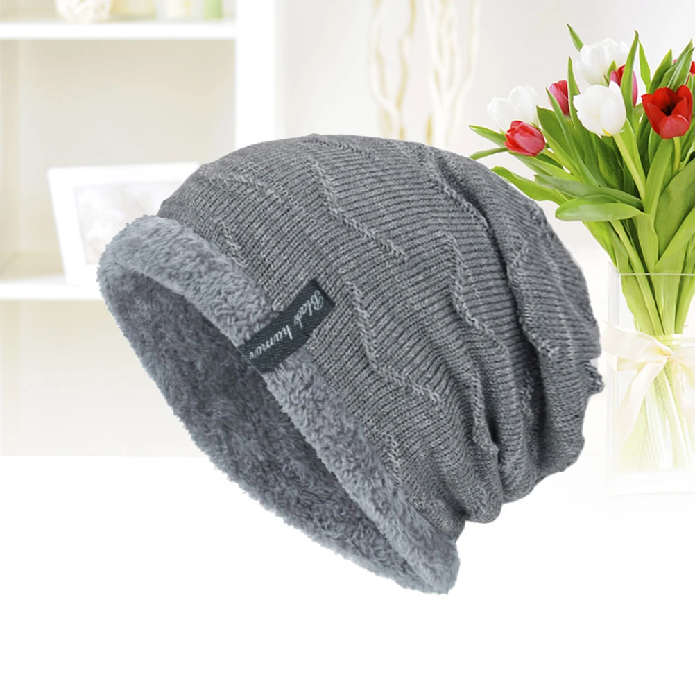 Fleece Warm Hat for Men Knit Beanie Caps Winter Grey Padded Soft Brim Thick Inner Windy Days Outdoor Cycling Hats
Fleece Warm Hat for Men Knit Beanie Caps Winter Grey Padded Soft Brim Thick Inner Windy Days Outdoor Cycling Hats