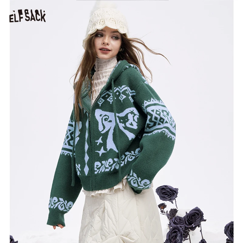 ELFSACK 2025 Winter New Arrivals Y2K Casual Loose Graphic Full Zip Hooded Sweater For Women
ELFSACK 2025 Winter New Arrivals Y2K Casual Loose Graphic Full Zip Hooded Sweater For Women