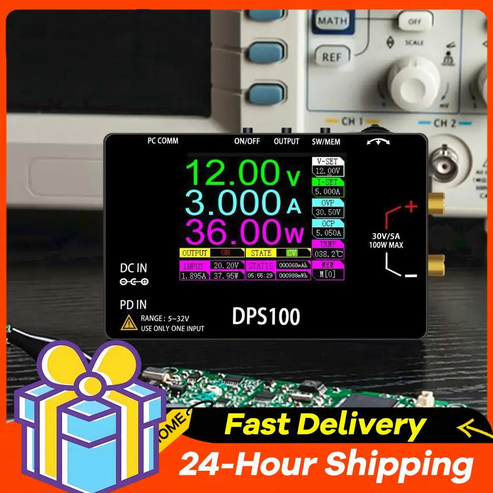 DPS100 Pocket Laboratory DC Power Supply 30V 5A 100W Adjustable Voltage Regulator Bench Switching PD QC
DPS100 Pocket Laboratory DC Power Supply 30V 5A 100W Adjustable Voltage Regulator Bench Switching PD QC