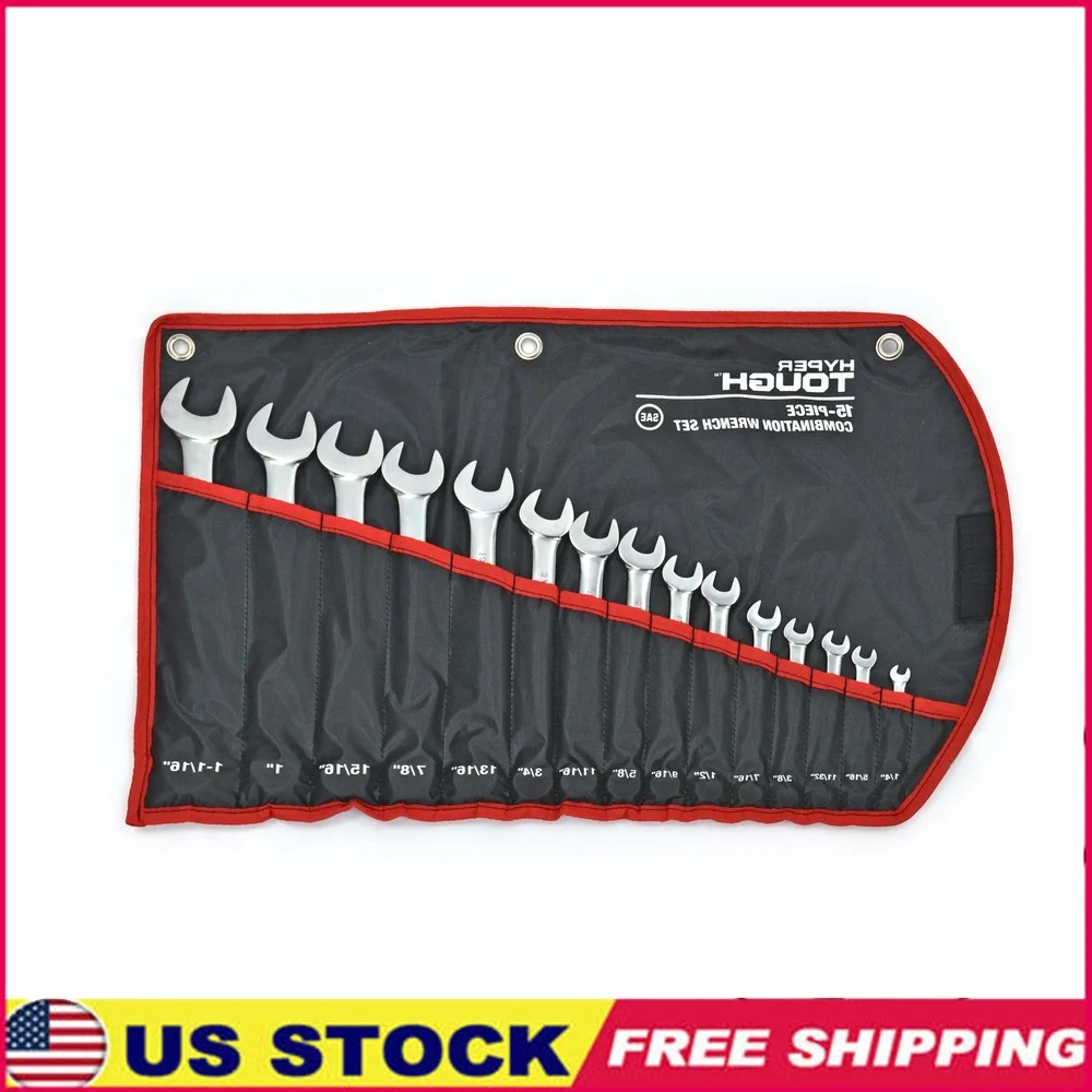 15-Piece SAE Wrench Set Chrome Vanadium Steel Durable Combination Tools Precision Machined Rustproof Auto Home Repair Storage
15-Piece SAE Wrench Set Chrome Vanadium Steel Durable Combination Tools Precision Machined Rustproof Auto Home Repair Storage