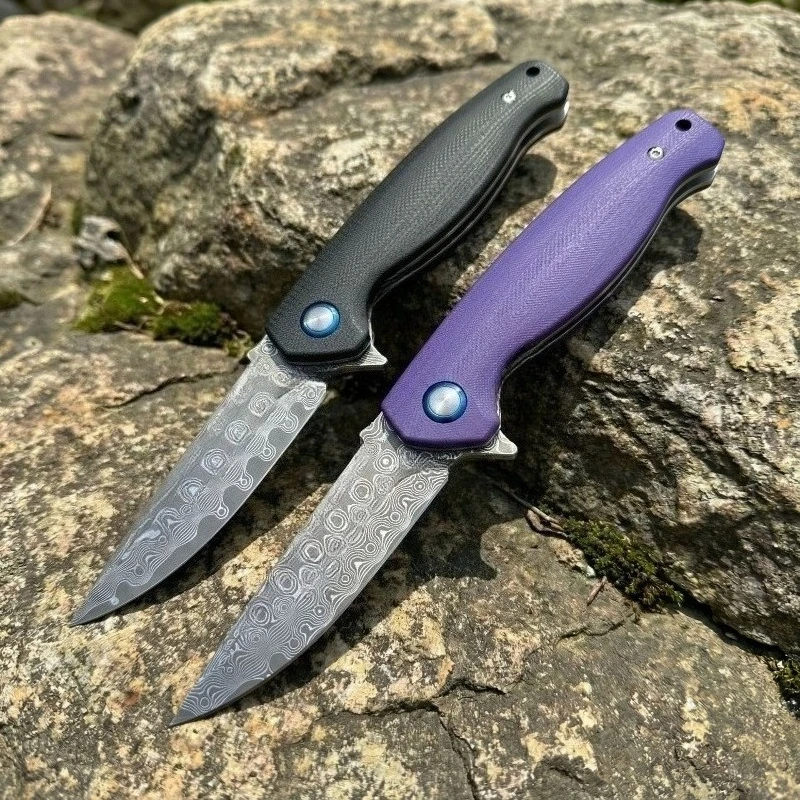 Damascus VG10 Steel Blade Outdoor Folding Pocket Camping Hiking Survival Knife Tactical Portable Self-defense Knives EDC Tool
Damascus VG10 Steel Blade Outdoor Folding Pocket Camping Hiking Survival Knife Tactical Portable Self-defense Knives EDC Tool