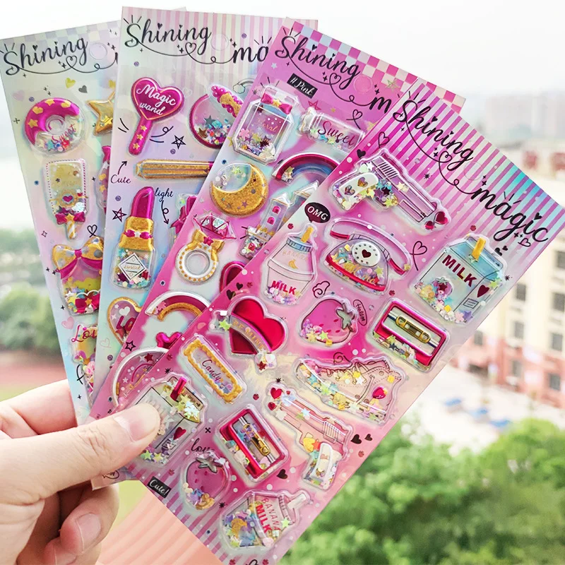1Pcs Kawaii Glitter Sequins 3D Puffy Stickers Kids Cartoon Shakes Fashion Diary Scrapbooking Decoration Stickers for Kids Gifts
1Pcs Kawaii Glitter Sequins 3D Puffy Stickers Kids Cartoon Shakes Fashion Diary Scrapbooking Decoration Stickers for Kids Gifts
