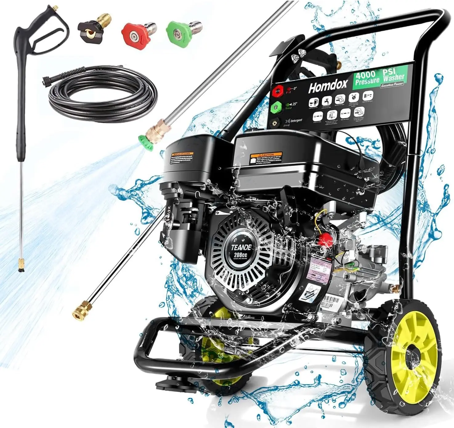 4200 Pressure Washer 2.8GPM Gas Power Washer 208 CC Gas Powered Washing Machine Commercial High Pressure Washer
4200 Pressure Washer 2.8GPM Gas Power Washer 208 CC Gas Powered Washing Machine Commercial High Pressure Washer