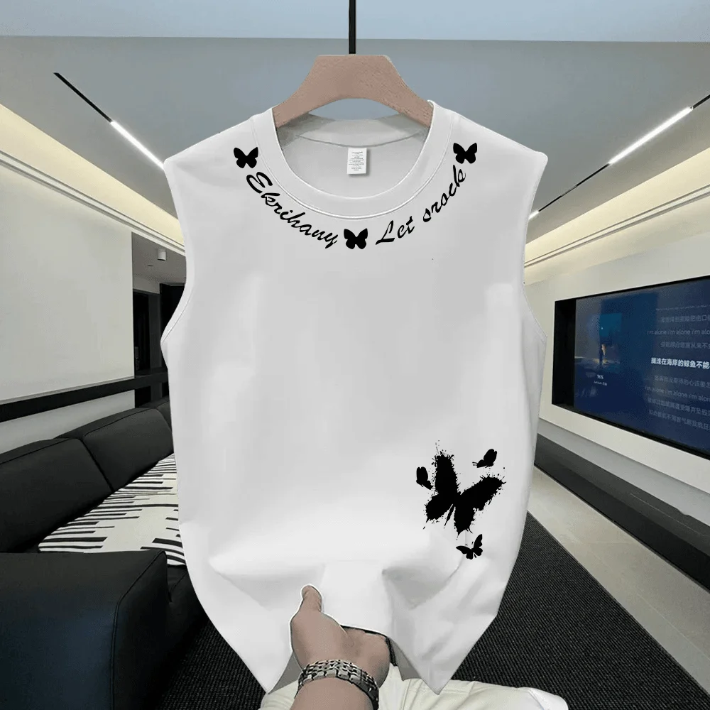 Men's Summer Printed Cotton Tank Top Svel Outerwear Casual Loose Fit round Ne T-irt Street Sle Faion Trend
Men's Summer Printed Cotton Tank Top Svel Outerwear Casual Loose Fit round Ne T-irt Street Sle Faion Trend