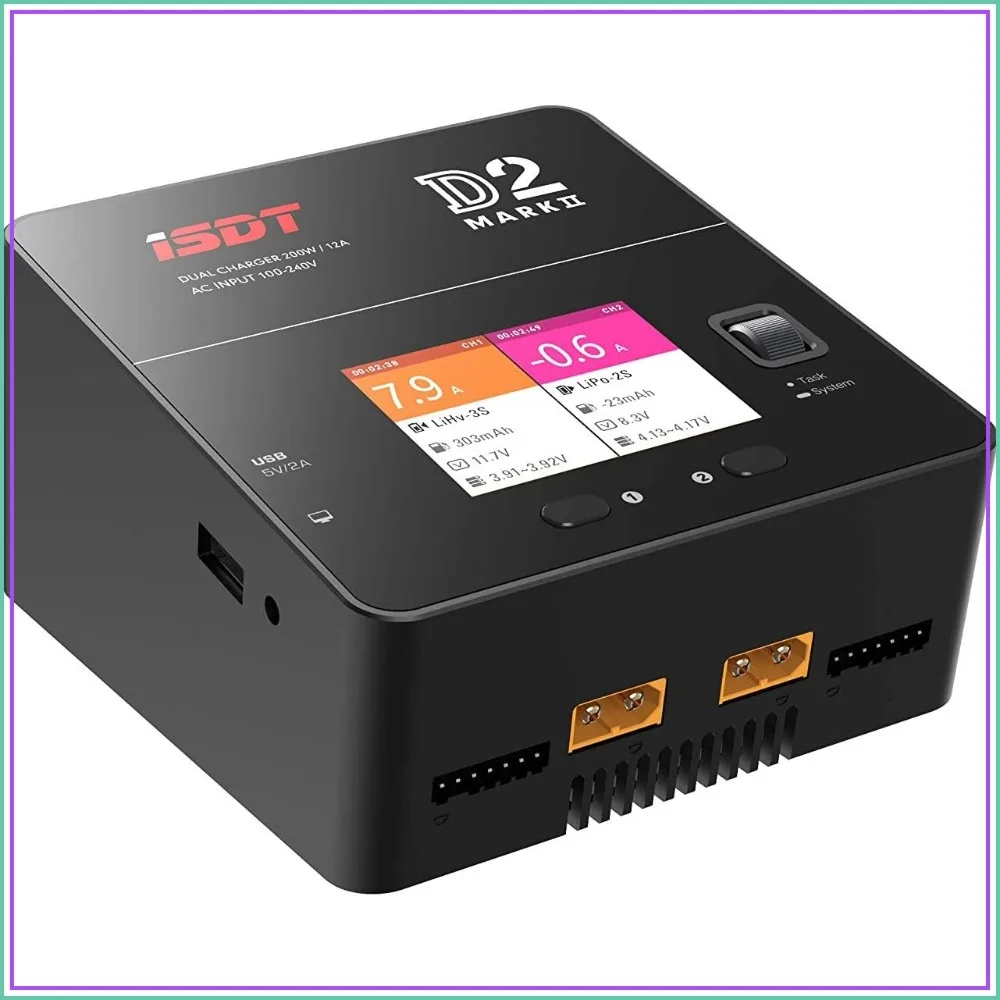 Dual Channel LiPo Balance Charger Discharger 200W 12A AC/DC 1-6S Li-ion LiFe NiMH Pb
Dual Channel LiPo Balance Charger Discharger 200W 12A AC/DC 1-6S Li-ion LiFe NiMH Pb