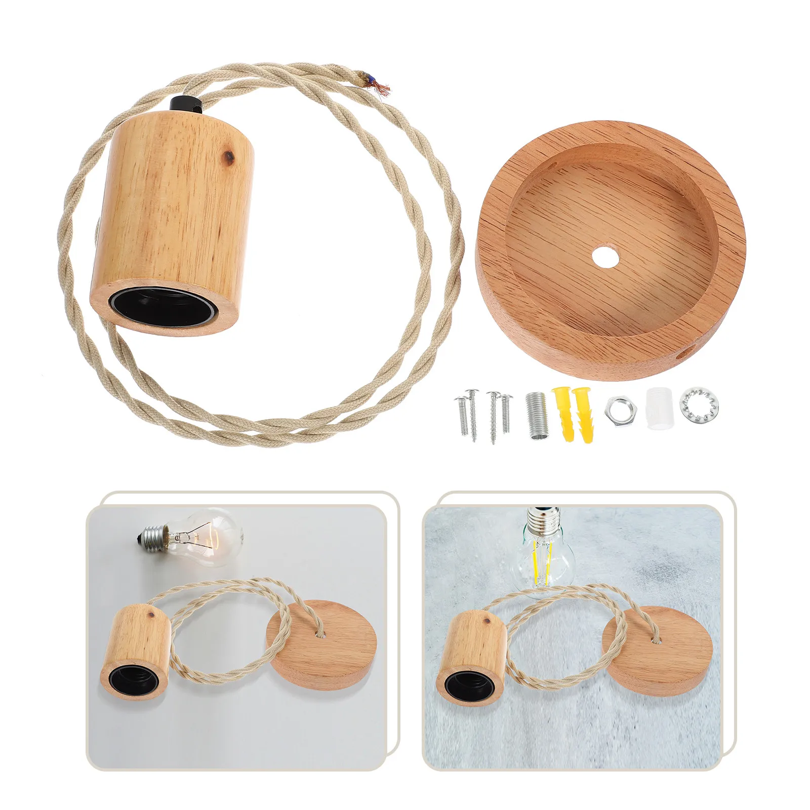 Деревянный держатель для лампы E27 (1 шт.) для люстры, настенного или настольного светильника, комплект для самостоятельной сборки, запасные части, подвесной светильник
Деревянный держатель для лампы E27 (1 шт.) для люстры, настенного или настольного светильника, комплект для самостоятельной сборки, запасные части, подвесной светильник