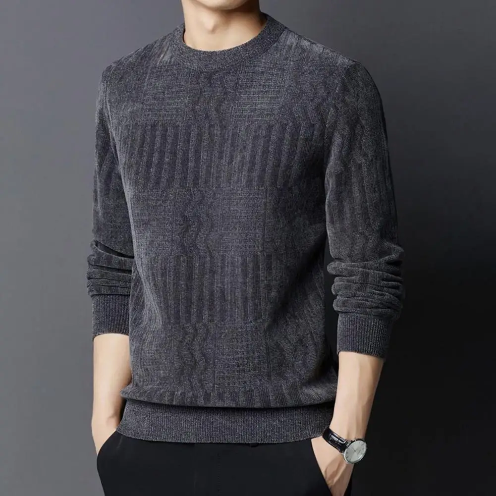 Polyester Pullover Sweater Men's Thickened Knitwear for Autumn Winter Casual Round Neck Sweater Warm Pullover Versatile for Work
Polyester Pullover Sweater Men's Thickened Knitwear for Autumn Winter Casual Round Neck Sweater Warm Pullover Versatile for Work