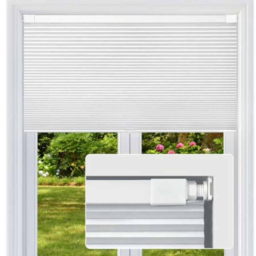 Cordless Cellular Shades, No Drill No Tools Honeycomb Window Blinds, Blackout Light Blocking Cellular Shades for Window, Therma
Cordless Cellular Shades, No Drill No Tools Honeycomb Window Blinds, Blackout Light Blocking Cellular Shades for Window, Therma