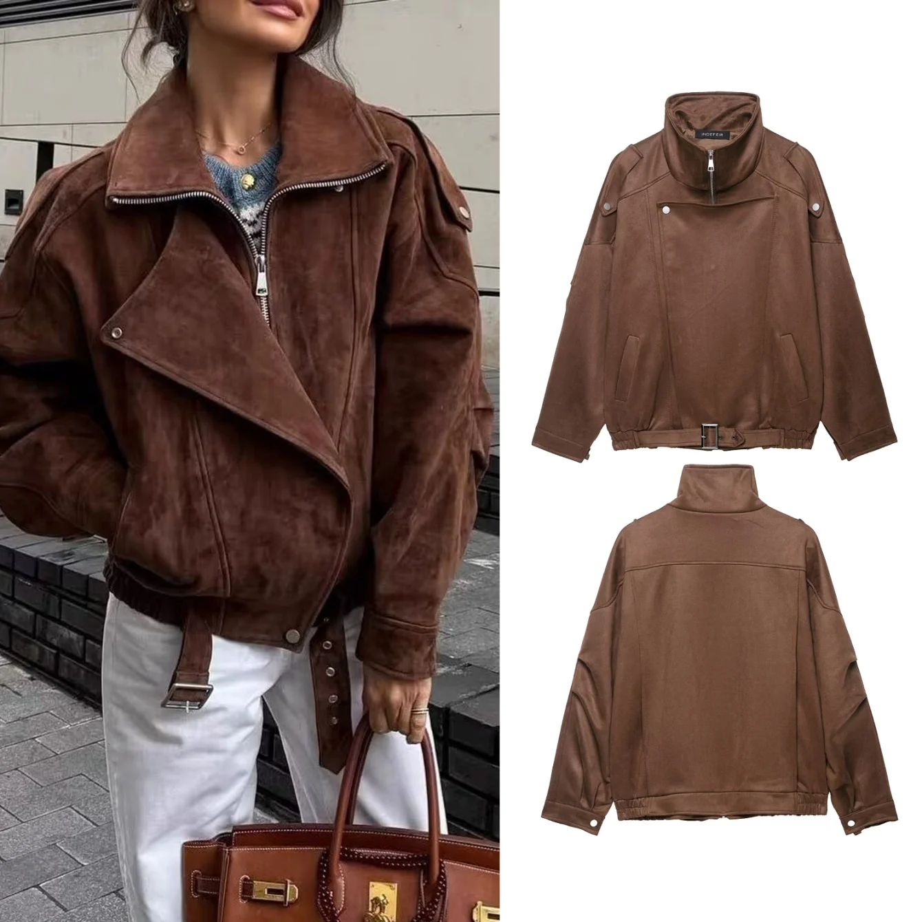 Women Autumn Winter Casual Jacket Solid High Collar Long Sleeves Pockets Loose Short Coats Female Streetwear Outwear Jackets
Women Autumn Winter Casual Jacket Solid High Collar Long Sleeves Pockets Loose Short Coats Female Streetwear Outwear Jackets