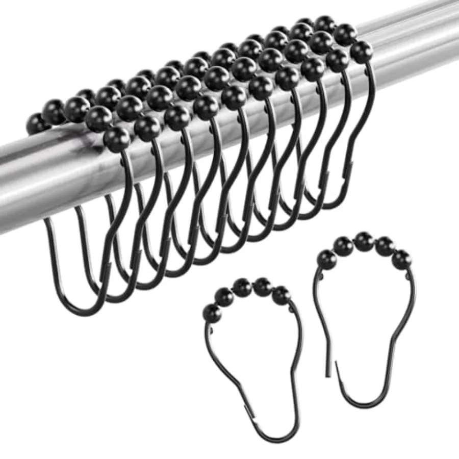 Shower Curtain Rings - Set of 12 - Rust-Resistant Metal Shower Hooks for Bathroom Shower Rod
Shower Curtain Rings - Set of 12 - Rust-Resistant Metal Shower Hooks for Bathroom Shower Rod