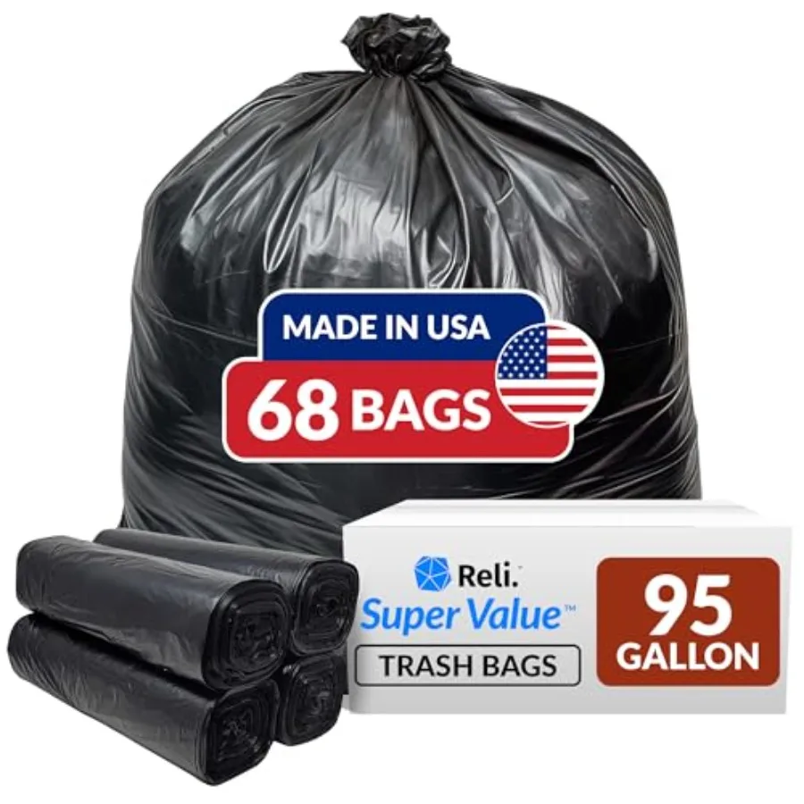 95 Gallon Trash Bags Heavy Duty 68 Trash Bags Super Sizeable Black Garbage for Serious Cleanup
95 Gallon Trash Bags Heavy Duty 68 Trash Bags Super Sizeable Black Garbage for Serious Cleanup