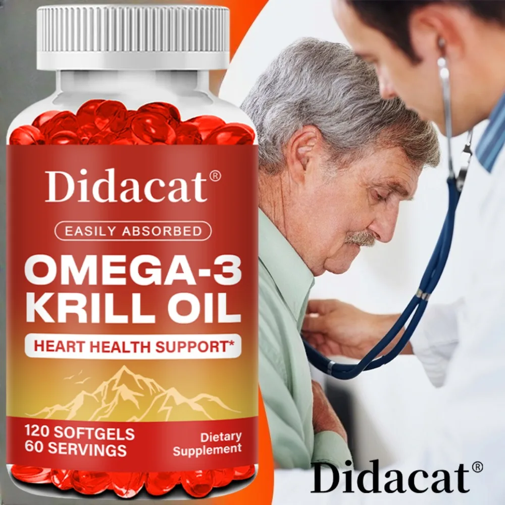 Antarctic Krill Oil - Omega-3 EPA, DHA, Reduce Joint Pain, Improve Blood Circulation, Support Heart & Joint Health
Antarctic Krill Oil - Omega-3 EPA, DHA, Reduce Joint Pain, Improve Blood Circulation, Support Heart & Joint Health