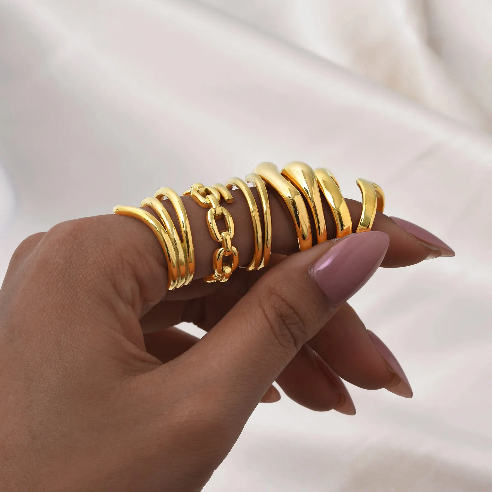 6pcs Rings Set Jewelry. Stainless Steel Geometric Creative Finger Ring for Women Gift
6pcs Rings Set Jewelry. Stainless Steel Geometric Creative Finger Ring for Women Gift