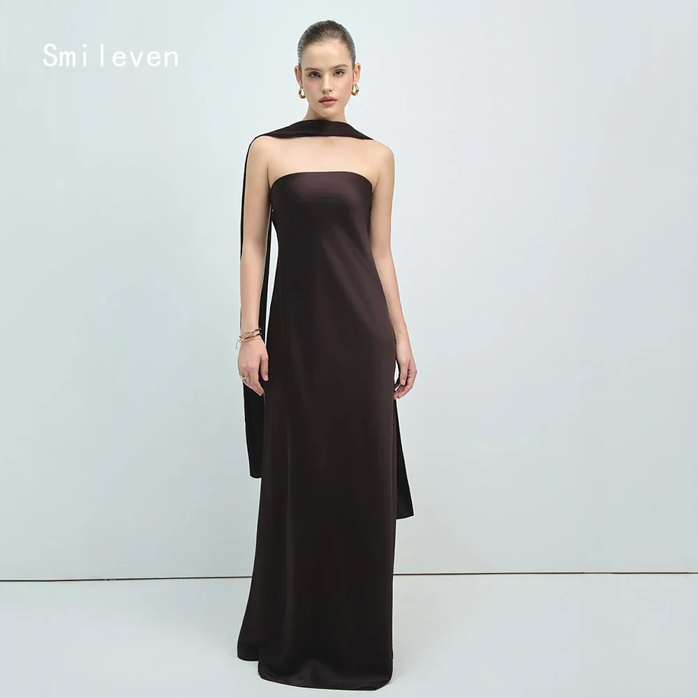 Smileven Classical Straight Prom Dress Simple Strapless Party Gowns Brown Formal Occassion Dress Customized 2026
Smileven Classical Straight Prom Dress Simple Strapless Party Gowns Brown Formal Occassion Dress Customized 2026