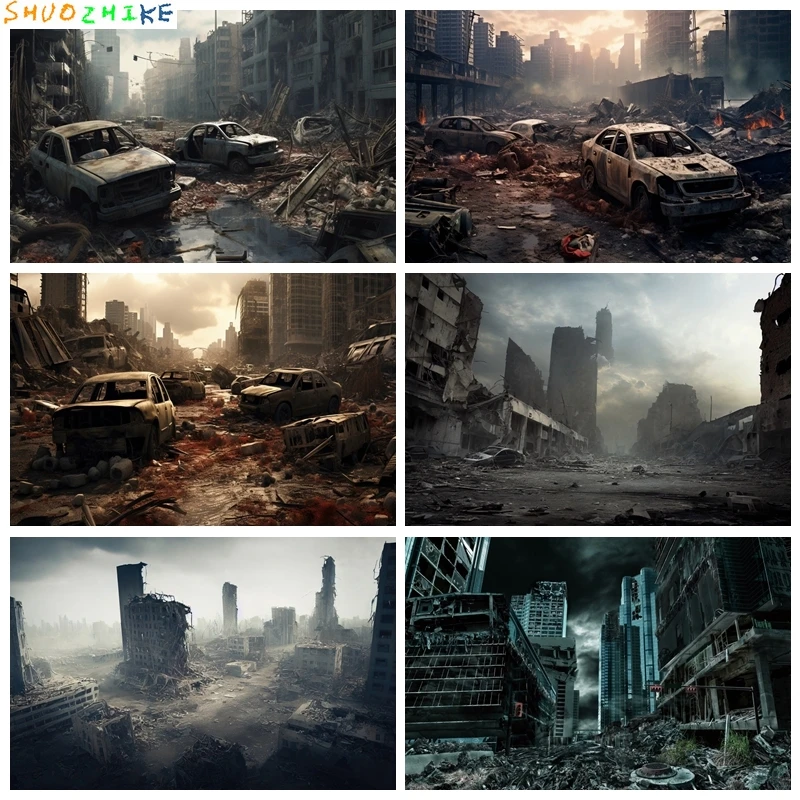 Destroyed Ruins City Photography Background Armageddon Destroyed Streets Planet Falling Fire Crisis Dark Backdrop Photo Studio
Destroyed Ruins City Photography Background Armageddon Destroyed Streets Planet Falling Fire Crisis Dark Backdrop Photo Studio
