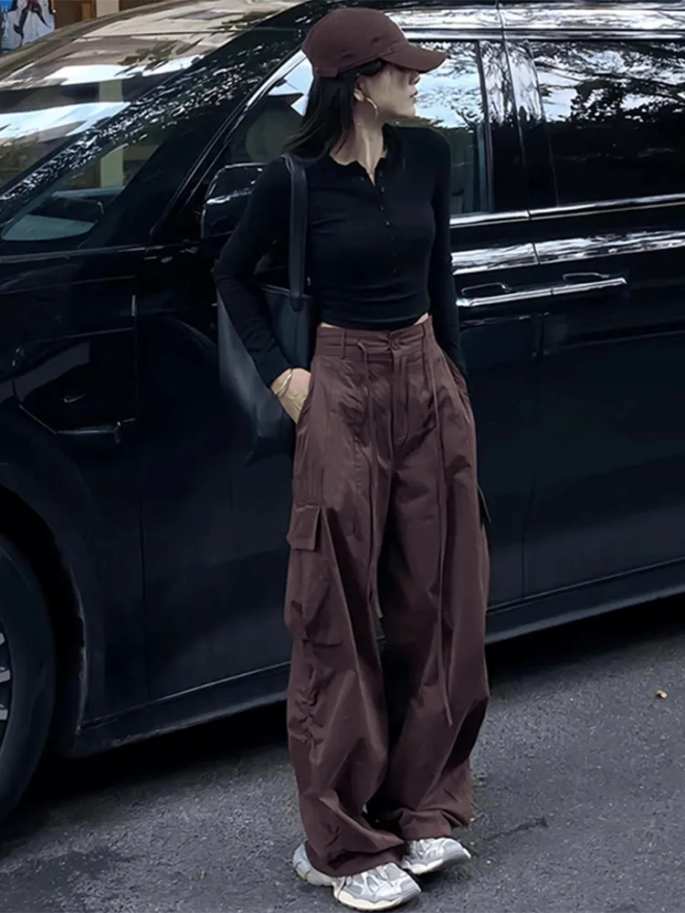 Повседневные женские брюки с высокой талией и широкими штанинами, свободного кроя, в американском стиле, для работы, весна-осень, новинка, длина в пол
Повседневные женские брюки с высокой талией и широкими штанинами, свободного кроя, в американском стиле, для работы, весна-осень, новинка, длина в пол