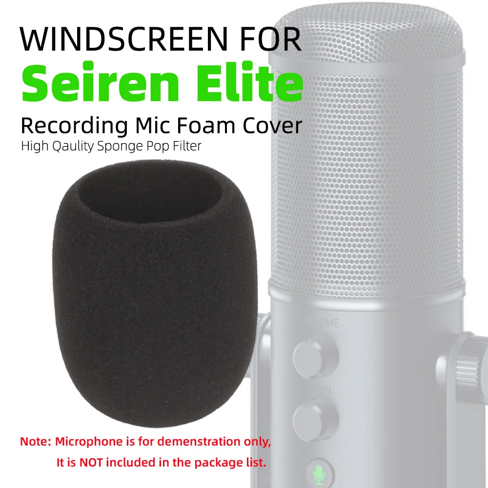 SnapVox Compatible With Razer Seiren Elite Foam Windscreen Shield Anti Noise Pop Filter Mask Microphone Sponge Windproof Cover
SnapVox Compatible With Razer Seiren Elite Foam Windscreen Shield Anti Noise Pop Filter Mask Microphone Sponge Windproof Cover