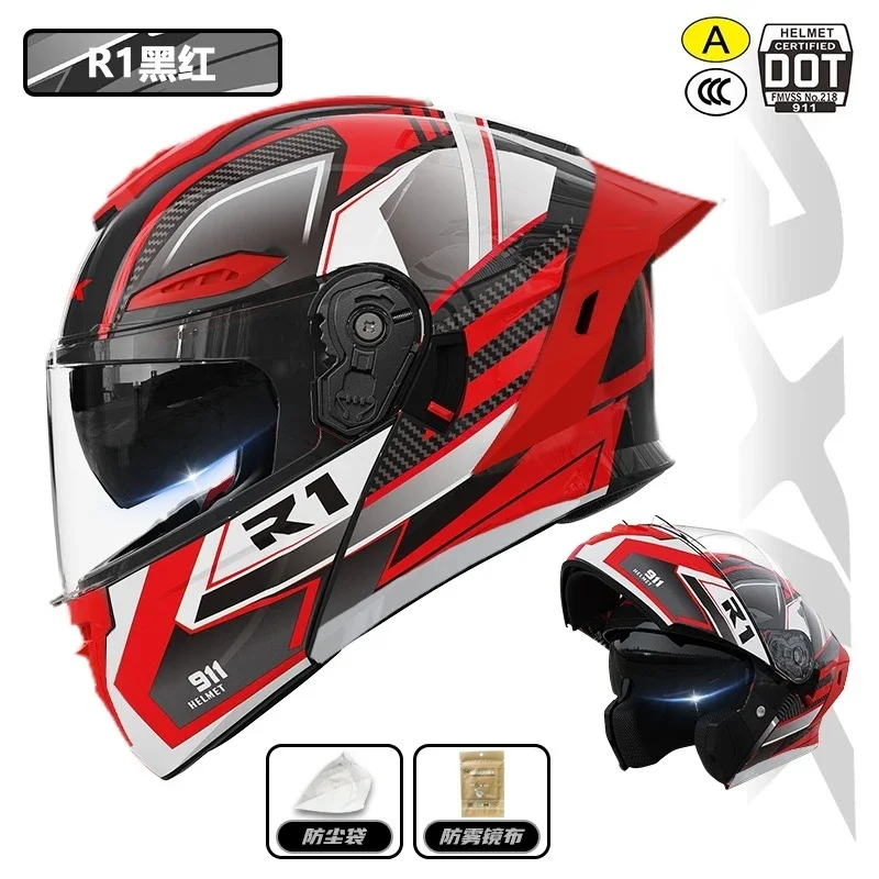 DOT 3C Certified Flip Up Modular Motorcycle Helmet for Men Women Four Seasons Winter Warm Motorbike Riding Full Face Helmet
DOT 3C Certified Flip Up Modular Motorcycle Helmet for Men Women Four Seasons Winter Warm Motorbike Riding Full Face Helmet