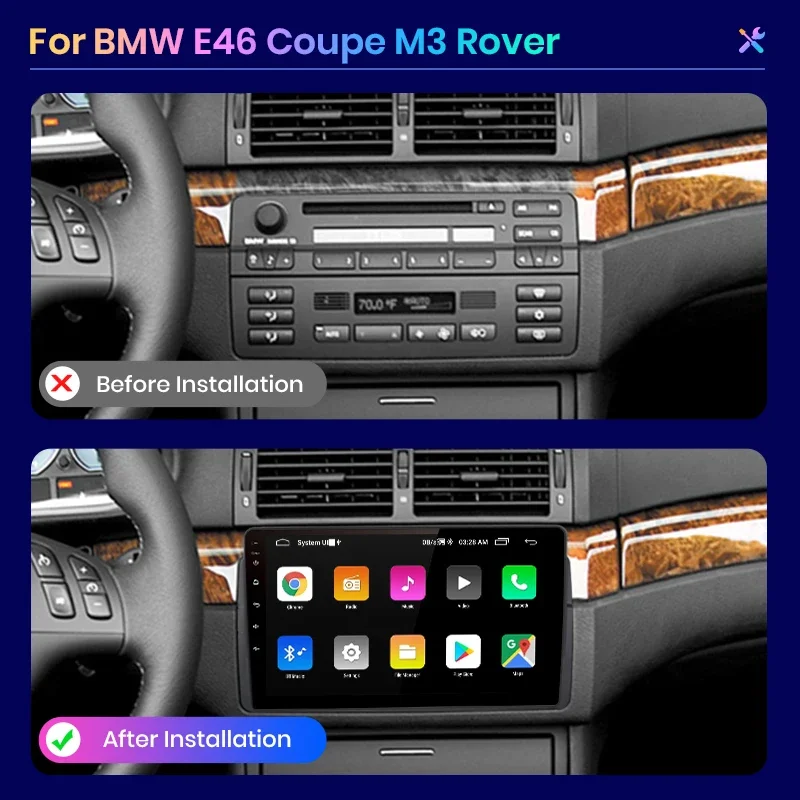 Android13 For BMW E46 M3 318/320/325/330/335 1998-2006 Car Radio Multimedia Video Player carplay Auto GPS Navigation 2din No dvd
Android13 For BMW E46 M3 318/320/325/330/335 1998-2006 Car Radio Multimedia Video Player carplay Auto GPS Navigation 2din No dvd