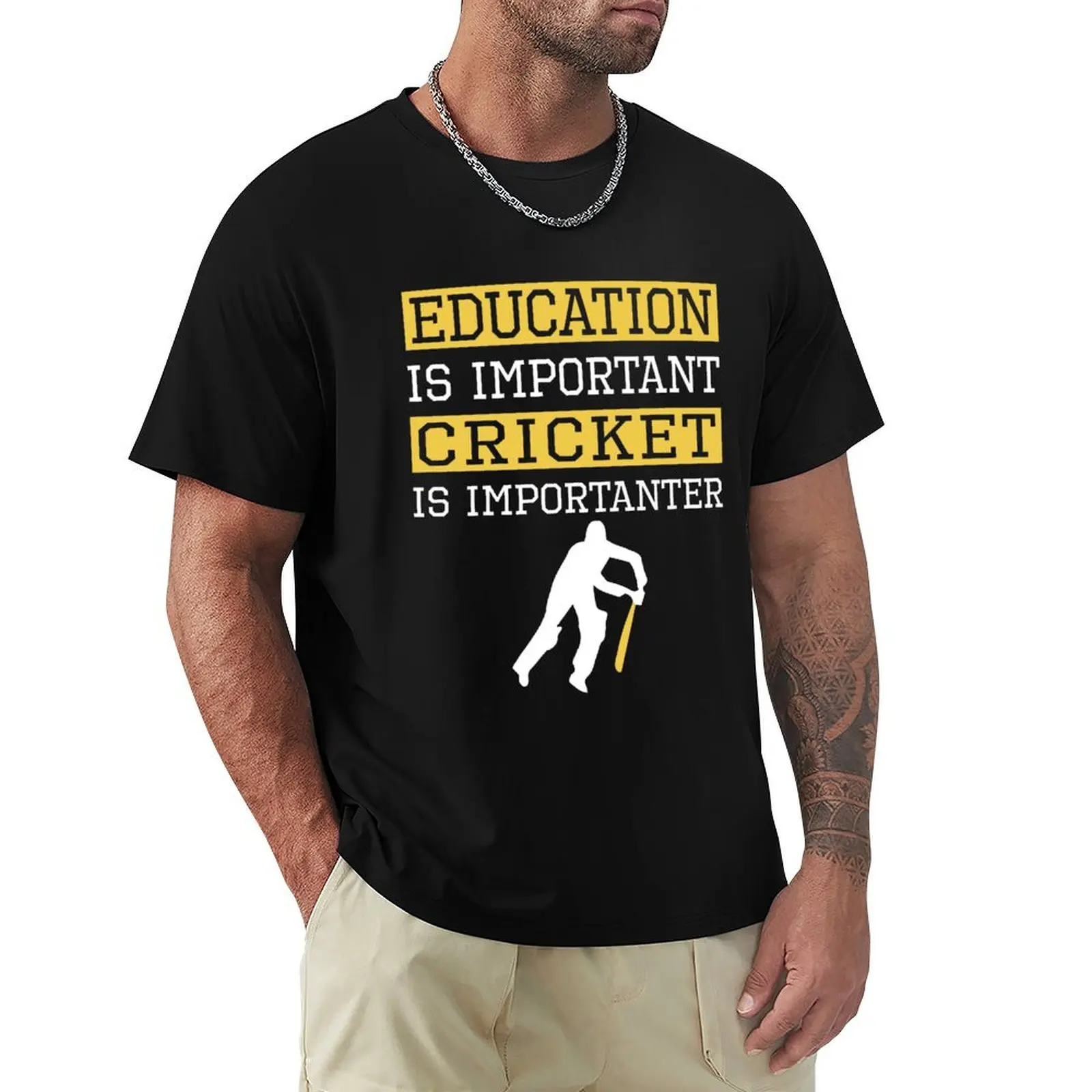 Education Is Important Cricket is Importanter Sports Gift T-Shirt graphic t shirt vintage summer tops clothing for men
Education Is Important Cricket is Importanter Sports Gift T-Shirt graphic t shirt vintage summer tops clothing for men