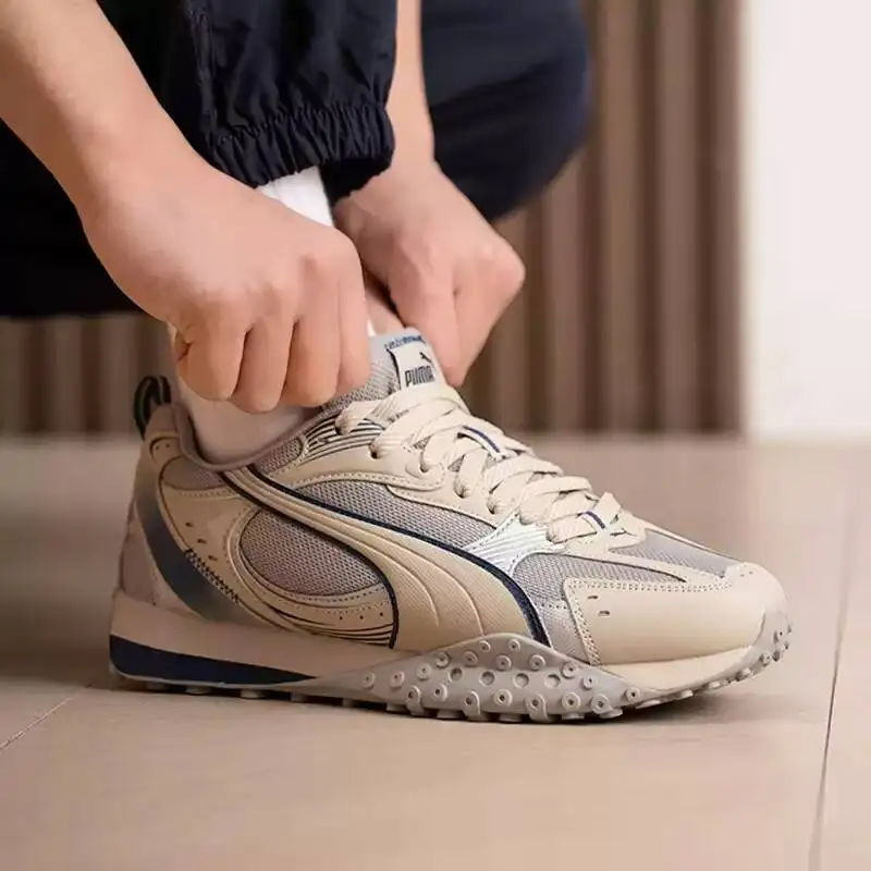 PUMA Beige Grey Navy Mesh Suede Retro Sneakers, Rugged Sole Breathable Unisex Outdoor Running Casual Shoes 407108-02
PUMA Beige Grey Navy Mesh Suede Retro Sneakers, Rugged Sole Breathable Unisex Outdoor Running Casual Shoes 407108-02