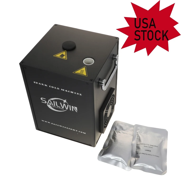 USA SPAIN STOCK 650W DMX512 Stage Cold Spark Machine Fountain Sparkler For Wedding Party Sparkluar With Flight Case TI Powder
USA SPAIN STOCK 650W DMX512 Stage Cold Spark Machine Fountain Sparkler For Wedding Party Sparkluar With Flight Case TI Powder