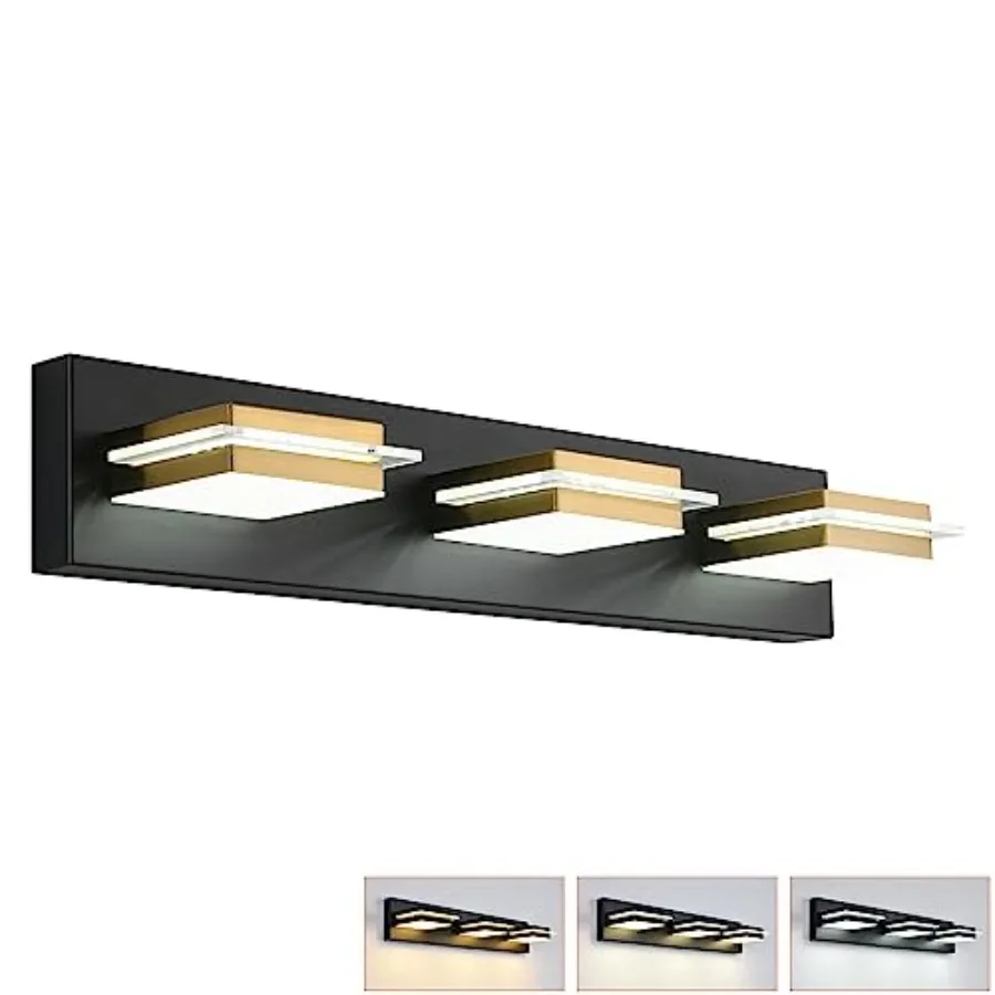 Bathroom Vanity Fixtures s Dimmable LED Wall Sconce with Matte Black Finish Gold Metal Lampshade White 000K-6000K Color
Bathroom Vanity Fixtures s Dimmable LED Wall Sconce with Matte Black Finish Gold Metal Lampshade White 000K-6000K Color